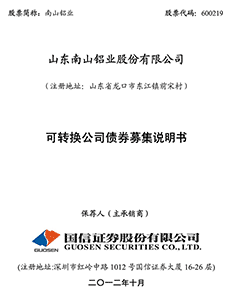 山东南山铝业股份有限公司可转换公司债券募集说明书