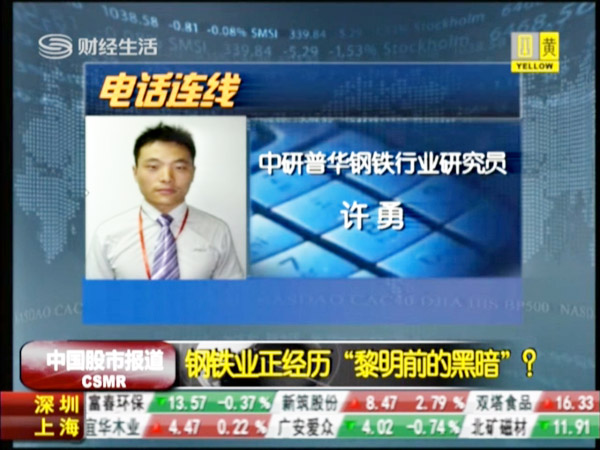 深圳卫视【财经频道】采访中研普华高级研究员许勇先生